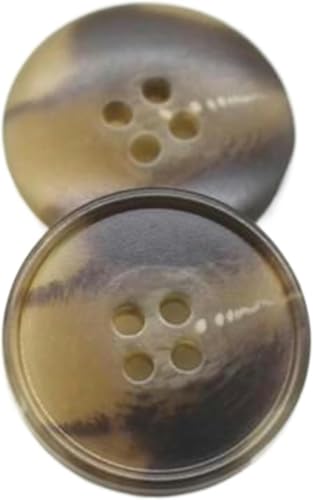 Knopf Schwarz Braun Trenchcoat Knopf Dekorationen DIY Handwerk, Farbe 3, 15mm 10Stk-Farbe 4-25mm 10Stk von NGHRDGD