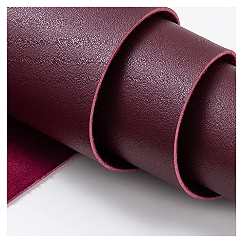 Kunstleder-Polsterstoff Von The Meter Wasserdicht Weich Hautfreundlich Napa Textur Dicke 1.8mm Reparatur Sofa Stuhl(Wine Red,1.38X2m) von NGIFREIOO