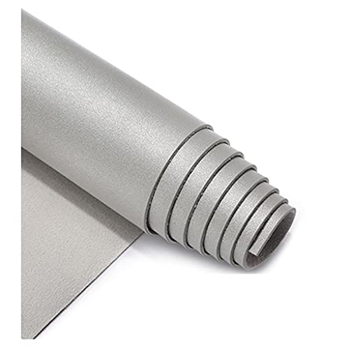 Wasserdichter Stoff Kunstleder Stoff Klassisches Kunstleder Hirschleder Samtstoff Textur Kunstleder Polsterung Strukturiertes Material - Halber Meter(Light grey,1.38X7m) von NGIFREIOO