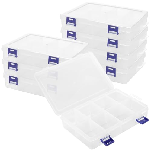 NGOSUET 8 Stück 8 Fächer Sortierbox, Transparente Perlen Aufbewahrungsbox mit Fächern Einstellbar, Sortierkasten stapelbar Plastik Sortierboxen für Kleinteile Schmuck Accessoires NGOSUET 8 Stück 8 Fächer Sortierbox, Transparente Perlen Aufbewahrungsbox mit Fächern Einstellbar, Sortierkasten stapelbar Plastik Sortierboxen für Kleinteile Schmuck Accessoires von NGOSUET