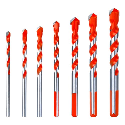 7-teiliges Wolframkarbid-Bohrer-Set für Metall, Stahl, Fliesen, Ziegel, Glas, Holz, Kunststoff, 3–12 mm, Multi-Material Mauerwerk, Betonbohrer, Wolframkarbid-Spitze mit Aufbewahrungskoffer (7 Größen) 7-teiliges Wolframkarbid-Bohrer-Set für Metall, Stahl, Fliesen, Ziegel, Glas, Holz, Kunststoff, 3–12 mm, Multi-Material Mauerwerk, Betonbohrer, Wolframkarbid-Spitze mit Aufbewahrungskoffer (7 Größen) von NGUIT