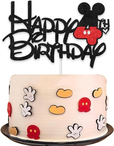 Kuchendeko Geburtstag, Cartoon Kuchen Topper, Topper Glitzer Kuchen Dekoration, Tortendeko Kindergeburtstag, Happy Birthday Cake Topper, Tortendeko, für Kindergeburtstag Party (4) von NGeniC