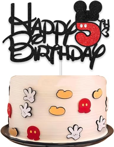 Kuchendeko Geburtstag, Cartoon Kuchen Topper, Topper Glitzer Kuchen Dekoration, Tortendeko Kindergeburtstag, Happy Birthday Cake Topper, Tortendeko, für Kindergeburtstag Party (5) von NGeniC