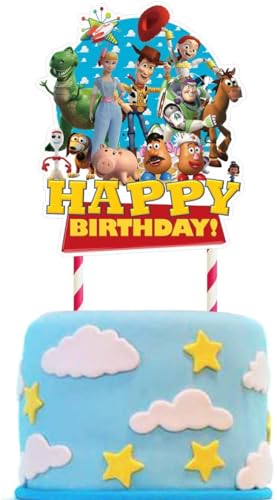 Kuchendekoration Geburtstag, Cartoon Tortendeko, Happy Birthday KuchenDeko, Kuchendekoration, Geburtstag Kuchendeko, Cake Topper, Tortendeko Geburtstag für Jungen, Mädchen von NGeniC