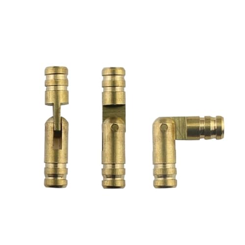 Eisenwaren 10 Stück Kupfer-Fassscharniere, zylindrische, versteckte Schrankscharniere, verborgene, unsichtbare Messingscharniere for Schmuckschatullen, Möbelbeschläge(Gold 4x20mm) von NHCOGZLC