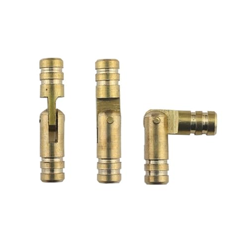 Eisenwaren 10 Stück Kupfer-Fassscharniere, zylindrische, versteckte Schrankscharniere, verborgene, unsichtbare Messingscharniere for Schmuckschatullen, Möbelbeschläge(Gold 5x25mm) von NHCOGZLC