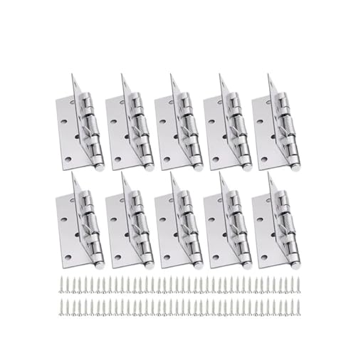 Eisenwaren 2/3/4 Zoll selbstschließendes Federscharnier mit Schrauben aus Edelstahl for Schließen von Türscharnieren for Kästen, Schränke, Möbelbeschläge(10 Set-4 inch) von NHCOGZLC