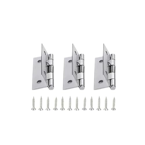 Eisenwaren 2/3/4 Zoll selbstschließendes Federscharnier mit Schrauben aus Edelstahl for Schließen von Türscharnieren for Kästen, Schränke, Möbelbeschläge(3 Set-2 inch) von NHCOGZLC