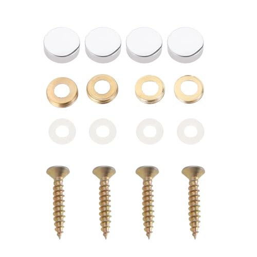 Eisenwaren 4 Stück polierte Chrom-Dekorationsspiegelnägel, Kupfer-Werbeschildnägel, Schraubenabdeckungsverschlüsse for Möbelbeschläge(14mm) von NHCOGZLC