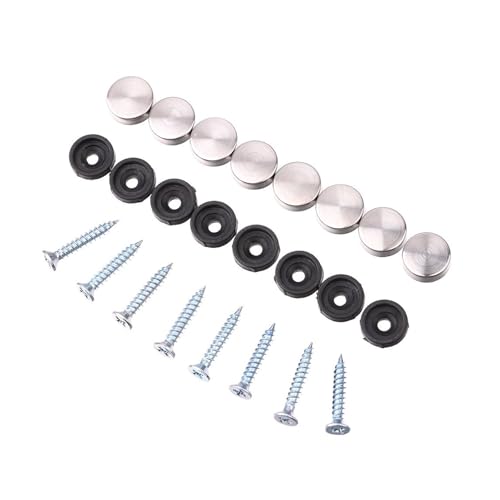Eisenwaren 8 Sätze 12–30 mm Spiegelbefestigungsschrauben, dekorative Kappe, Nagel, Werbung, Glasschraube, Edelstahlabdeckung, Möbelbeschläge(12mm) von NHCOGZLC
