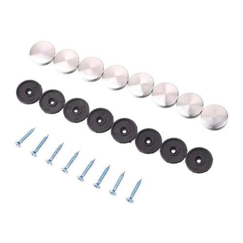 Eisenwaren 8 Sätze 12–30 mm Spiegelbefestigungsschrauben, dekorative Kappe, Nagel, Werbung, Glasschraube, Edelstahlabdeckung, Möbelbeschläge(25mm) von NHCOGZLC