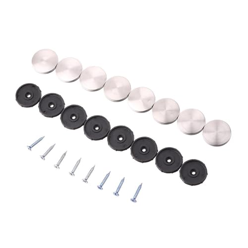 Eisenwaren 8 Sätze 12–30 mm Spiegelbefestigungsschrauben, dekorative Kappe, Nagel, Werbung, Glasschraube, Edelstahlabdeckung, Möbelbeschläge(30mm) von NHCOGZLC
