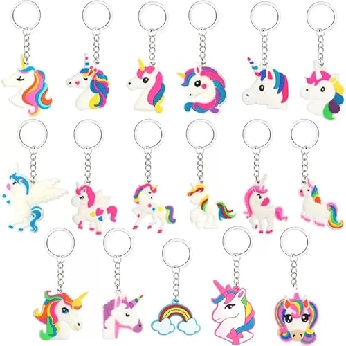 40 Stück Gadgets Geburtstag Party Kinder Schlüsselanhänger Tier Schlüsselanhänger Set Silikon Schlüsselhalter Spaß Geschenk Gunst Party Gunst Cartoon Geschenk Taschen Baby Mädchen Geschenk Taschen von NHDDGR
