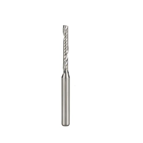 1 Stück Einschneidig Spiral-Front O-Ringe Aluminium Fräser, Schaft 3,175mm-8mm, Hartmetall-Fräser, Wolframcarbid, Einschneidig Spiralbit CNC Router Bit(5x28x55mm) von NHEISSCF