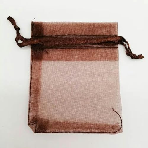 NHEISSCF Organzabeutel lose, 50 Stück Geschenktüten 7x9cm Kleine Organza-Geschenktüten for Verpackungen Display Aufbewahrungsbeutel Beutel Hochzeit Schmuckbeutel DIY(Auburn) von NHEISSCF
