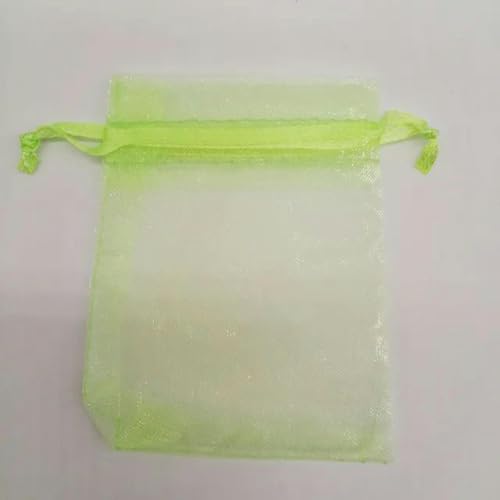 NHEISSCF Organzabeutel lose, 50 Stück Geschenktüten 7x9cm Kleine Organza-Geschenktüten for Verpackungen Display Aufbewahrungsbeutel Beutel Hochzeit Schmuckbeutel DIY(Fruit Green) von NHEISSCF