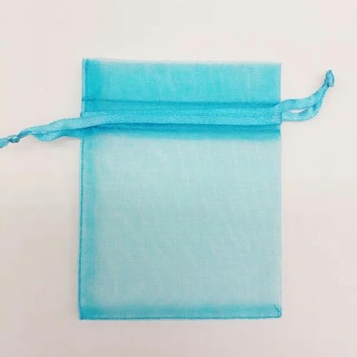 NHEISSCF Organzabeutel lose, 50 Stück Geschenktüten 7x9cm Kleine Organza-Geschenktüten for Verpackungen Display Aufbewahrungsbeutel Beutel Hochzeit Schmuckbeutel DIY(Lake Blue) von NHEISSCF