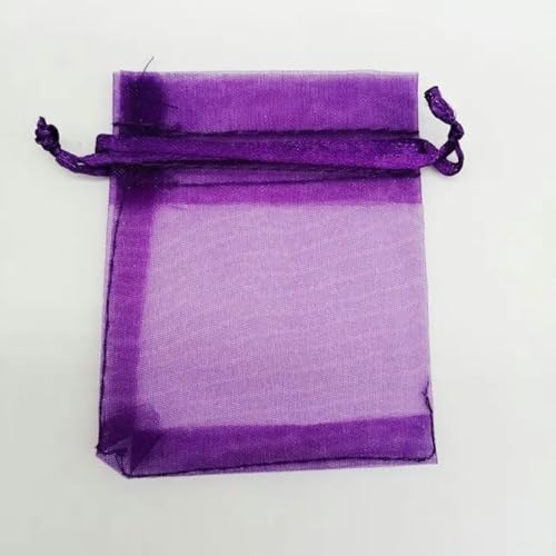 NHEISSCF Organzabeutel lose, 50 Stück Geschenktüten 7x9cm Kleine Organza-Geschenktüten for Verpackungen Display Aufbewahrungsbeutel Beutel Hochzeit Schmuckbeutel DIY(Purple) von NHEISSCF