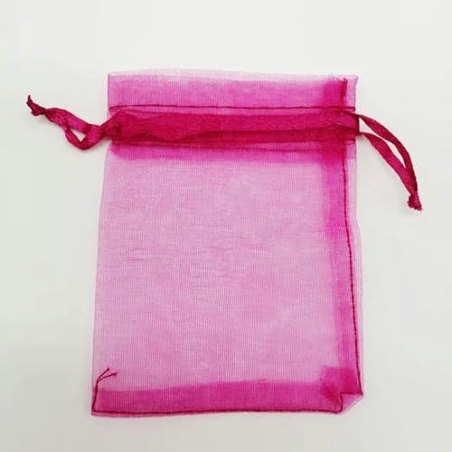 NHEISSCF Organzabeutel lose, 50 Stück Geschenktüten 7x9cm Kleine Organza-Geschenktüten for Verpackungen Display Aufbewahrungsbeutel Beutel Hochzeit Schmuckbeutel DIY(Rose Red) von NHEISSCF