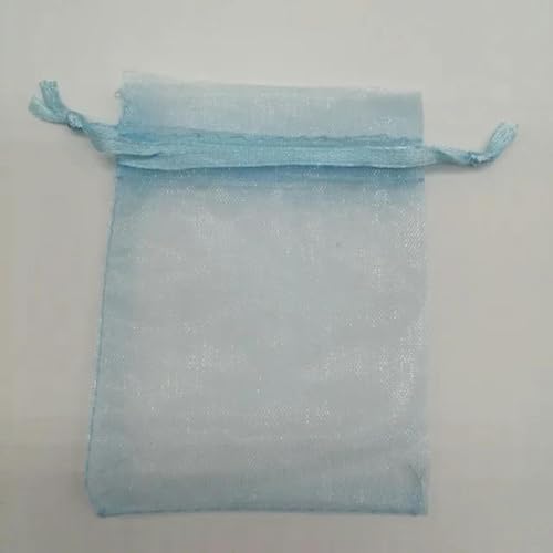 NHEISSCF Organzabeutel lose, 50 Stück Geschenktüten 7x9cm Kleine Organza-Geschenktüten for Verpackungen Display Aufbewahrungsbeutel Beutel Hochzeit Schmuckbeutel DIY(Sky Blue) von NHEISSCF