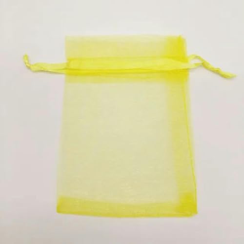 NHEISSCF Organzabeutel lose, 50 Stück Geschenktüten 7x9cm Kleine Organza-Geschenktüten for Verpackungen Display Aufbewahrungsbeutel Beutel Hochzeit Schmuckbeutel DIY(Yellow) von NHEISSCF