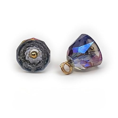 NHEISSCF Perlmuttknöpfe, 10 stücke 10 * 10mm Champagner Kleine Runde Ball Perle Tasten Halb Runde Birne(Purple) von NHEISSCF
