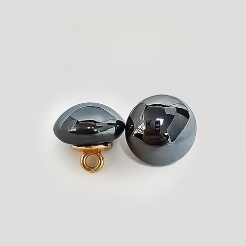 NHEISSCF Perlmuttknöpfe, 20 STÜCKE 10 MM Rose Rot Kleine Runde Kugel Perle Knöpfe Halb Runde Birne for Tuch Handwerk Taste(Black) von NHEISSCF