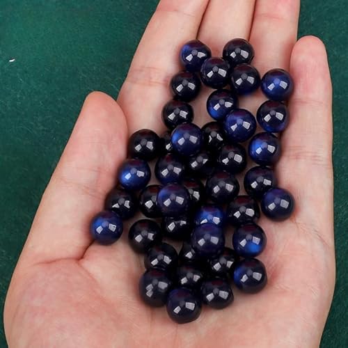 NHEISSCF Perlmuttknöpfe, 20 Stück 10 mm Kunststein kleine runde Kugel Perlenknöpfe halbrunde Birne for Stoffherstellung Knopf(Navy Blue) von NHEISSCF