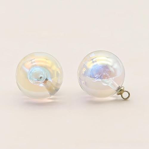 NHEISSCF Perlmuttknöpfe, 20 Stück 12/14 Farben Kleine runde Kugelperlenknöpfe for Basteln von Stoffen, Kunstharz-Schaftknöpfe(22l=14.0mm) von NHEISSCF