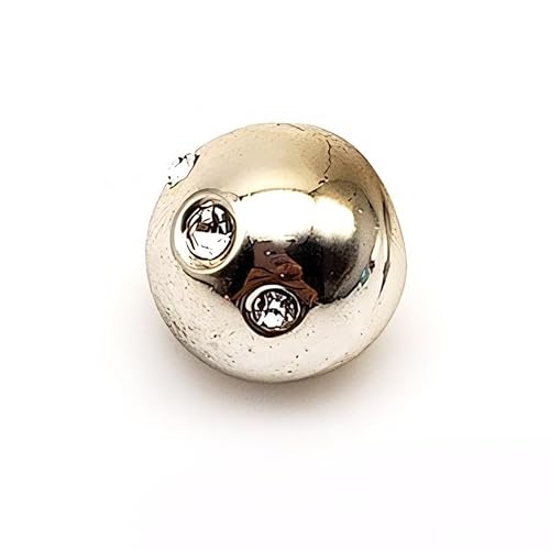 NHEISSCF Perlmuttknöpfe, 20 Stück 12 mm Gold kleine runde Kugel Perlenknöpfe for Stoffherstellung Harz Schaftknopf(Gold) von NHEISSCF