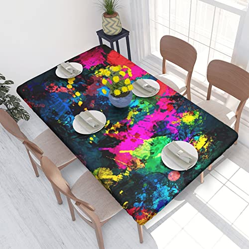 Bunte abstrakte Malerei Druck-elastische Kanten Tischabdeckung für Küche Esstisch Tischplatte Hochzeit Party Heimdekoration Bunte abstrakte Malerei Druck-elastische Kanten Tischabdeckung für Küche Esstisch Tischplatte Hochzeit Party Heimdekoration von NHGFVT