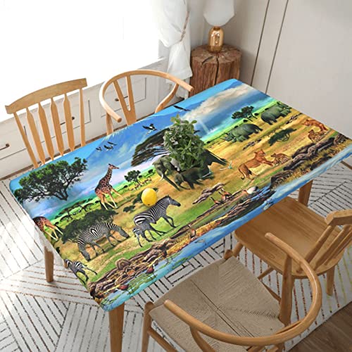 Tischdecke mit Afrika-Druck, elastische Kanten, für Küche, Esszimmer, Tisch, Hochzeit, Party, Heimdekoration Tischdecke mit Afrika-Druck, elastische Kanten, für Küche, Esszimmer, Tisch, Hochzeit, Party, Heimdekoration von NHGFVT