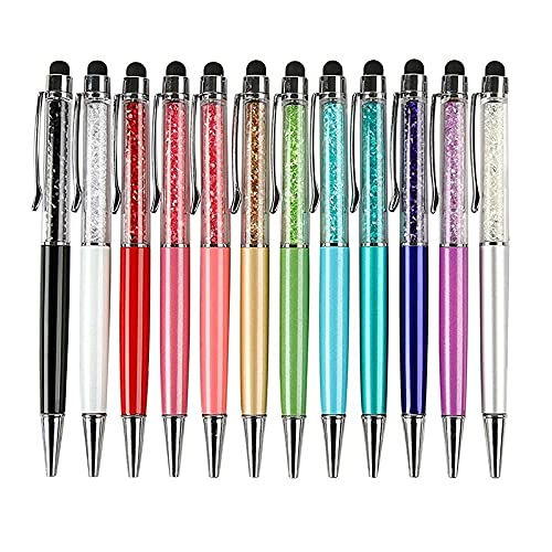 NHJSDLLMNZ Kugelschreiber 12 Stück/Packung Bling Bling 2-in-1 Slim Crystal Diamond Stylus Pen und Tintenkugelschreiber NHJSDLLMNZ Kugelschreiber 12 Stück/Packung Bling Bling 2-in-1 Slim Crystal Diamond Stylus Pen und Tintenkugelschreiber von NHJSDLLMNZ