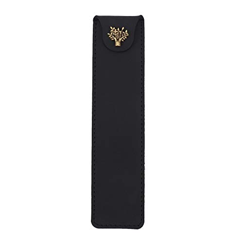 NHJSDLLMNZ Kugelschreiber Einzelne Stifttasche, Federmäppchen, Federmäppchen mit Druckknopf for Tintenroller, Füllfederhalter, Schwarz, Schwarz/Weiß von NHJSDLLMNZ