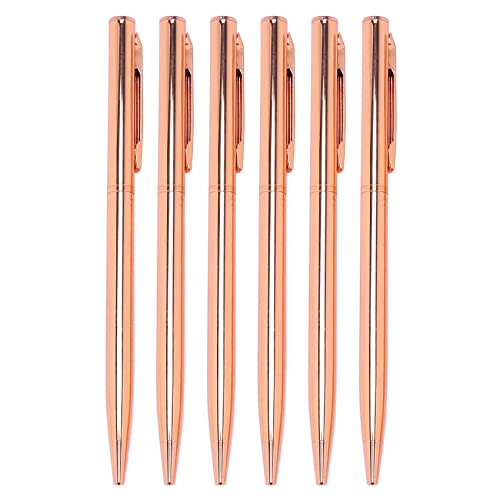 NHJSDLLMNZ Kugelschreiber Schlanker Kugelschreiber mit Metallic-Aufdruck – Gold, schön for Büro, Studenten, Lehrer, Hochzeiten, Weihnachten, mittlere Spitze, 6er-Pack, Schwarze Tinte NHJSDLLMNZ Kugelschreiber Schlanker Kugelschreiber mit Metallic-Aufdruck – Gold, schön for Büro, Studenten, Lehrer, Hochzeiten, Weihnachten, mittlere Spitze, 6er-Pack, Schwarze Tinte von NHJSDLLMNZ