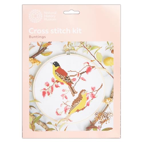 NHM Naturgeschichte Museum Kreuzstich-Set, Wimpelketten, 14 cm, Sticksets für Erwachsene, Kreuzstich-Sets für Erwachsene, Anfänger, Geschenkidee, mit Stickmustern, Stickset von NHM