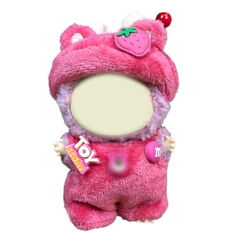 NHQZ Niedliche Mini Plüsch Puppen Kleidung Outfit:Erdbeer-Set-nur Bekleidungs zubehör für 17cm Labubu Puppen Pullover Hoodie Kleidung NHQZ Niedliche Mini Plüsch Puppen Kleidung Outfit:Erdbeer-Set-nur Bekleidungs zubehör für 17cm Labubu Puppen Pullover Hoodie Kleidung von NHQZ