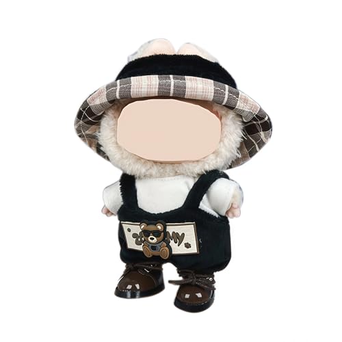 NHQZ Puppenkleidung,Labubu Kleidung für Puppe,Niedliche Mini Plüsch Puppen Kleidung Outfit nur Bekleidungs zubehör für 17cm Labubu Puppen Hoodie Kleidung DIY Kinder Geschenke(A) von NHQZ