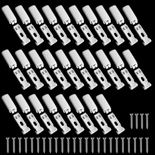 28Kit 56 Stück Plissee Ersatzteile klemmträger, Spannschuhe für verspannte Plissees, für Klebeträger und Stick & Fix Front Klebeplatten（weiß） von NHTJTHE