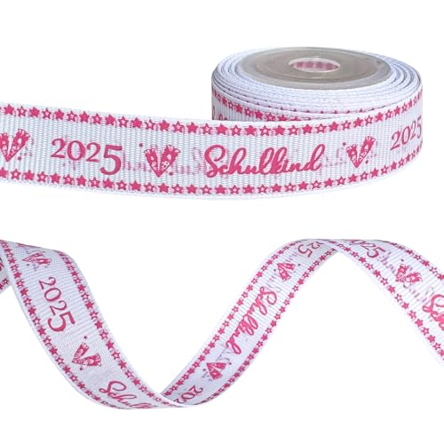 2pcs Webband Schulkind 2025 in pink,für Schultüten und Einschulungsgeschenke 16 mm breit,für Junge und Mädchen Kindergarten Schule - 12 Yards 2pcs Webband Schulkind 2025 in pink,für Schultüten und Einschulungsgeschenke 16 mm breit,für Junge und Mädchen Kindergarten Schule - 12 Yards von NHTJTHE