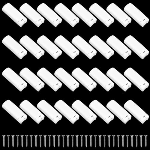 32Kit 64 Stück Plissee Ersatzteile klemmträger, Spannschuhe für verspannte Plissees, für Klebeträger und Stick & Fix Front Klebeplatten（weiß） von NHTJTHE