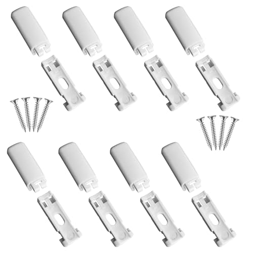 8Kit 16 Stück Plissee Ersatzteile klemmträger, Spannschuhe für verspannte Plissees, für Klebeträger und Stick & Fix Front Klebeplatten（Beige） von NHTJTHE