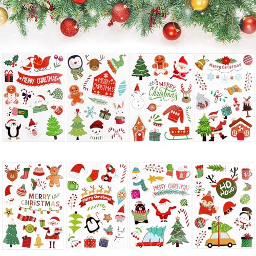 Weihnachtliche Aufkleber,114 Stück Weihnachtsaufkleber Süße Weihnachten Geschenkaufkleber,Weihnachtsetiketten Selbstklebend,für Umschlag Geschenktüten Papiertüten Weihnachtskarten von NHYDZSZ