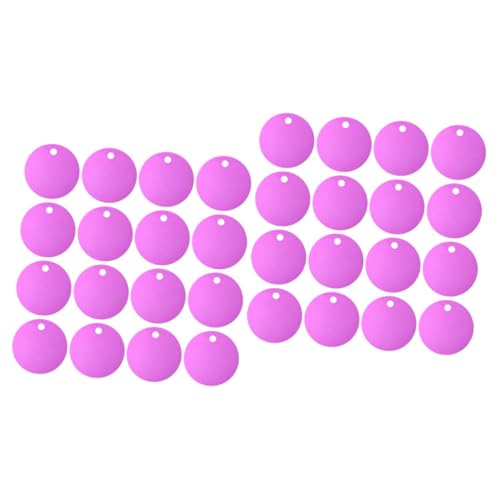 25 PCs Hundame Tag Pet Blank Tags Hunde Tag Pet Pet Pet Tags für Katzen Acrylschlüsselkettenblanks für Vinyl Blank Hund Katzen -Tag Schmuck Tags Discs Colored Labels Beschilderungsnummer von NHYHEHMR