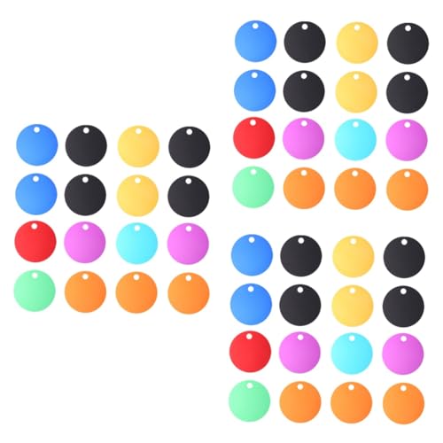 25 PCs Hundame Tag Pet Blank Tags Hunde Tag Pet Pet Pet Tags für Katzen Acrylschlüsselkettenblanks für Vinyl Blank Hund Katzen -Tag Schmuck Tags Discs Colored Labels Beschilderungsnummer von NHYHEHMR