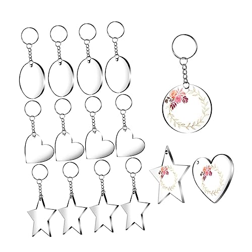 48 Pack Acryl -DIY -Schlüsselanhänger Snap Hooks Lanyard Armband Keyring Blind -Schlüsselbund Kit Making Kit von NHYHEHMR