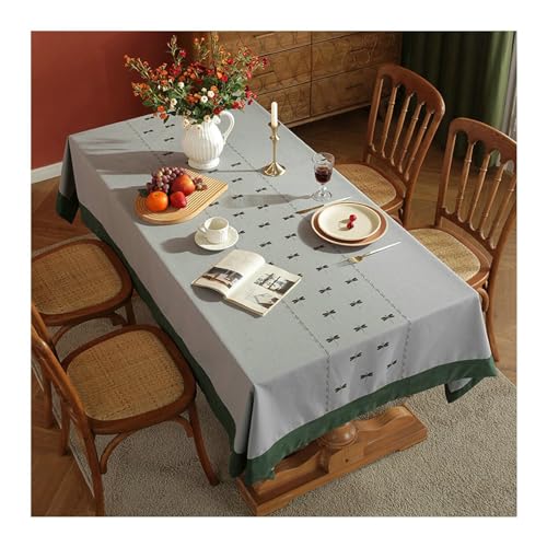 Dining -Tischdecke rechteckig, graue Tischdecke 140x220 cm Polyester Hitzebeständiger Libelle Stickstoffe für Partys, Küchenessen, Urlaub Dining -Tischdecke rechteckig, graue Tischdecke 140x220 cm Polyester Hitzebeständiger Libelle Stickstoffe für Partys, Küchenessen, Urlaub von NHYHEHMR