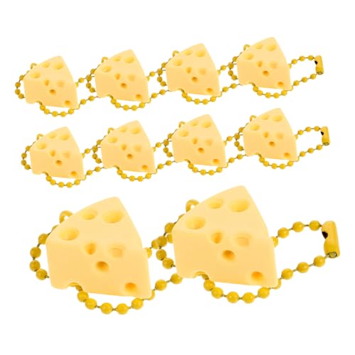 NHYHEHMR 10pcs Käse Keychain Charms süße dekorative Anhänger für Taschen Rucksäcke Leichte Käse -Käse -Ornamente für Schüler Party Gefälligkeiten vorhanden von NHYHEHMR