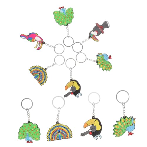 NHYHEHMR 10pcs Tierschlüsselkettenbeutel Anhänger süße Tierschlüsselketten für Taschen Geldbörsen Rucksäcke und Autoschlüssel einzigartige dekorative Accessoires für Partys und von NHYHEHMR