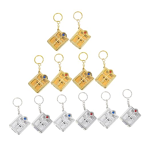 NHYHEHMR 12pcs Bibel Schlüsselanhänger Dekorative Schlüsselringe für Handtaschenzubehör Bibelsammlung von NHYHEHMR